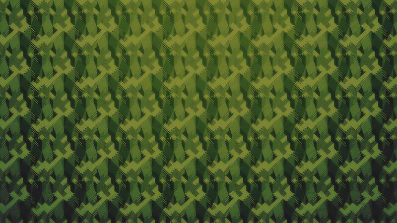 Geometric Pattern — Green, Calm