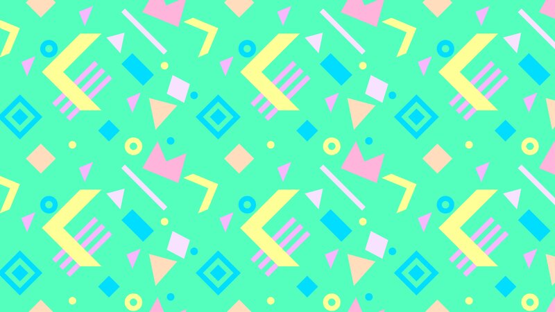 Geometric Pattern — Green, Playful
