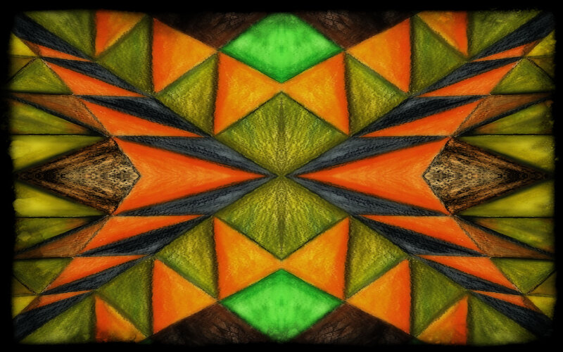 Geometric Pattern — Green, Symmetrical