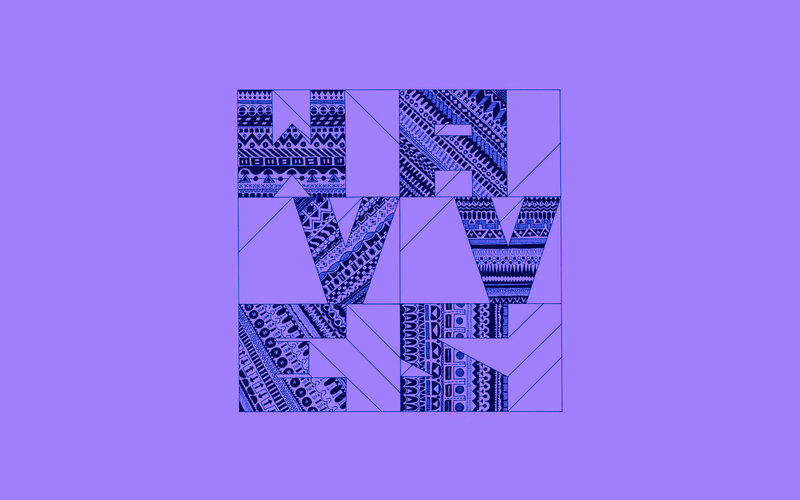 Geometric Pattern in Purple