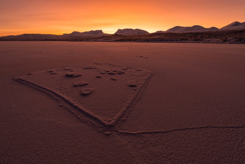 Geometric Pattern in Sand
