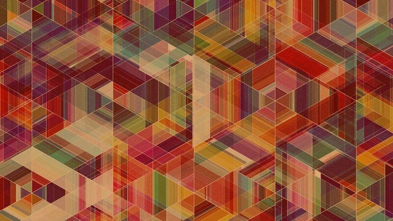 Geometric Pattern of Cubes — Red