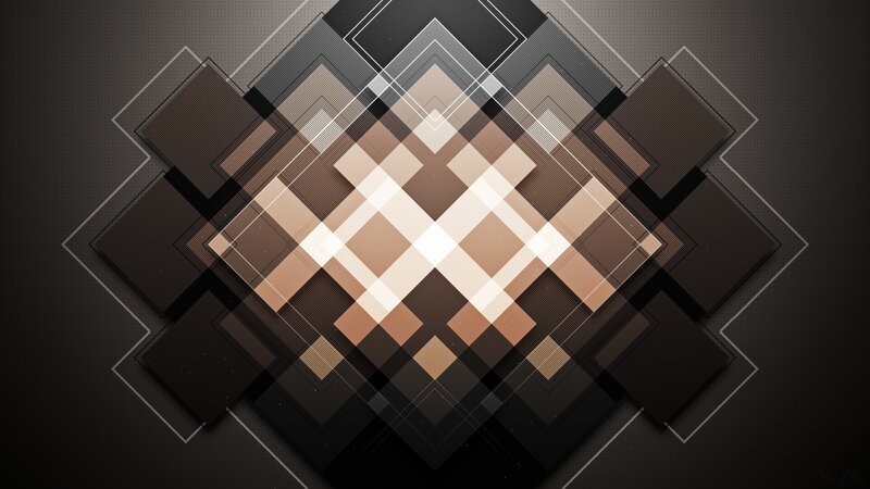 Geometric Pattern of Squares — Black, Minimalist, Abstract