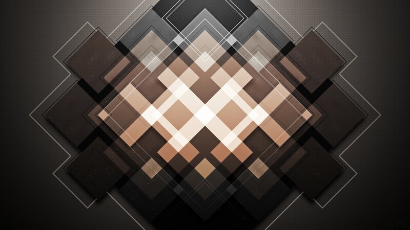 Geometric Pattern of Squares — Black, Minimalist
