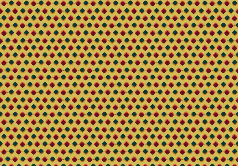 Geometric Pattern of Squares — Yellow