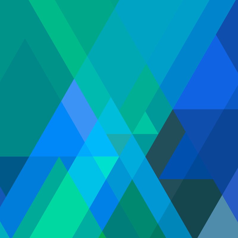 Geometric Pattern of Triangles — Blue