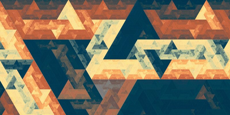 Geometric Pattern of Triangles — Orange, Calm