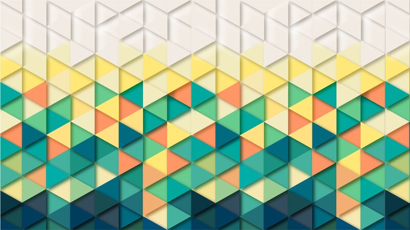 Geometric Pattern of Triangles — Yellow, Calm