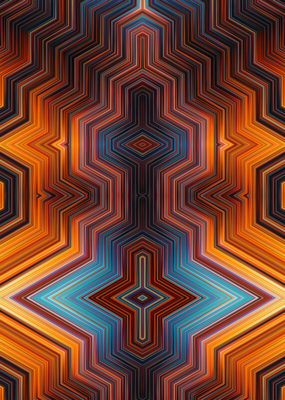 Geometric Pattern — Orange, Hypnotic, Abstract