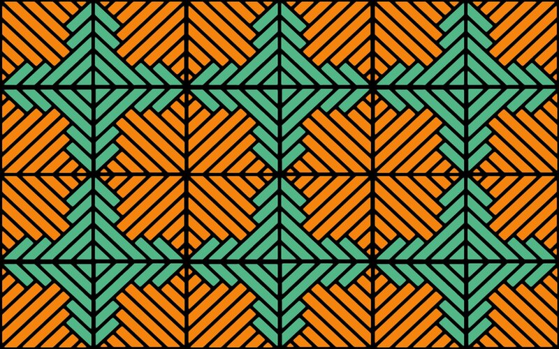 Geometric Pattern — Orange
