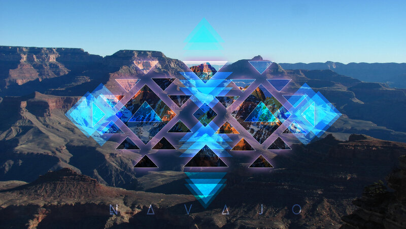 Geometric Pattern over Canyon