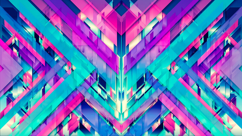 Geometric Pattern — Pink, Vibrant, Abstract, Lines