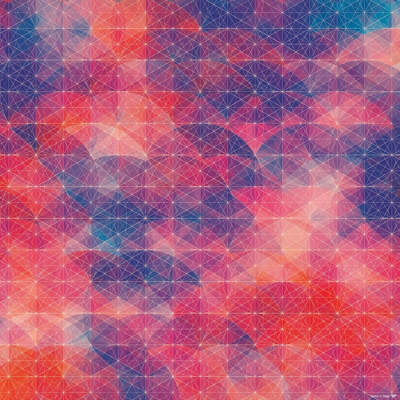 Geometric Pattern — Red, Calm, Abstract, Lines