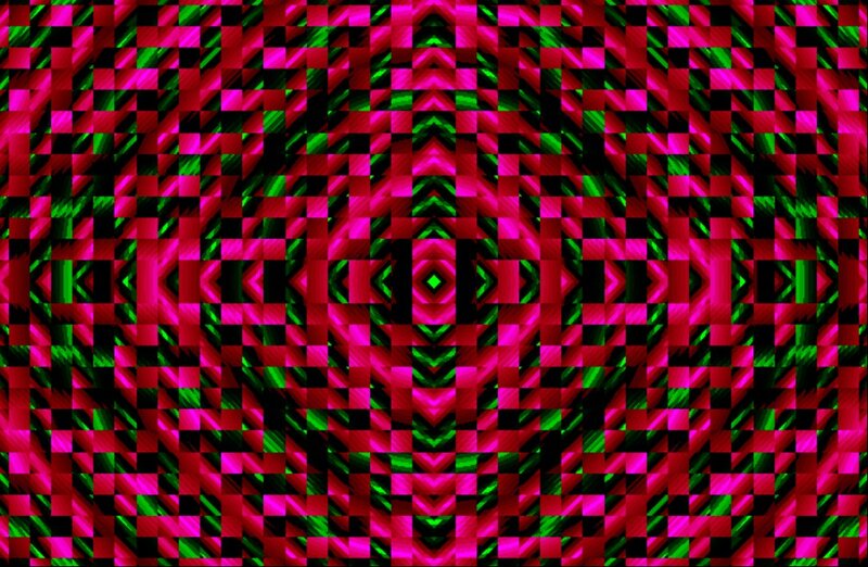 Geometric Pattern — Red, Hypnotic