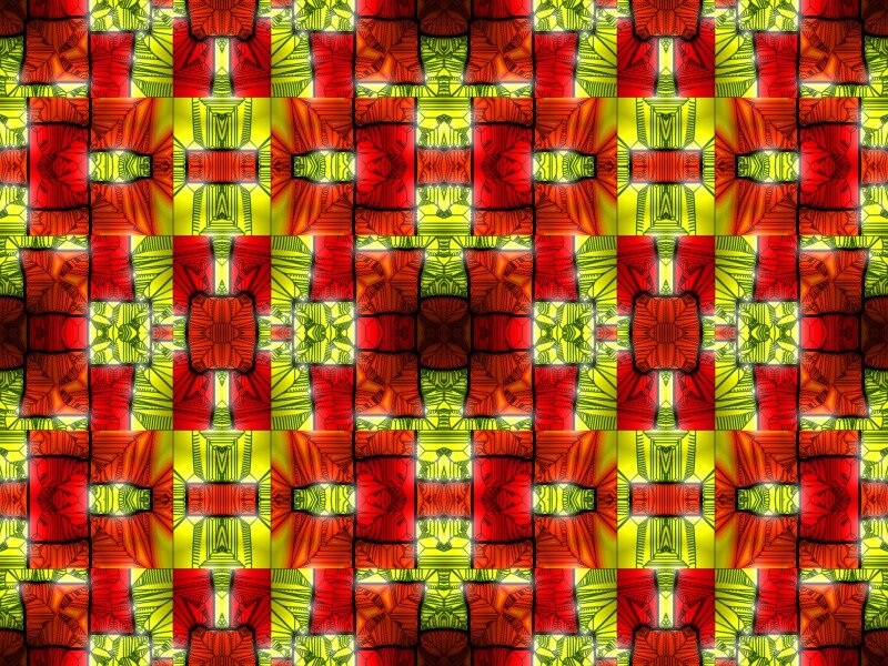 Geometric Pattern — Red