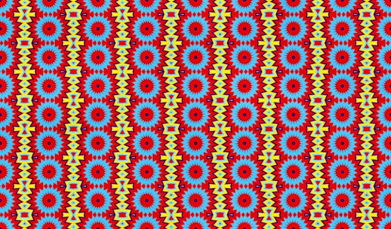 Geometric Pattern — Red, Vibrant, Abstract