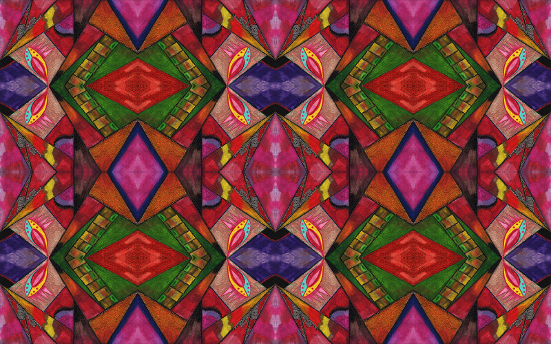 Geometric Pattern — Red, Vibrant