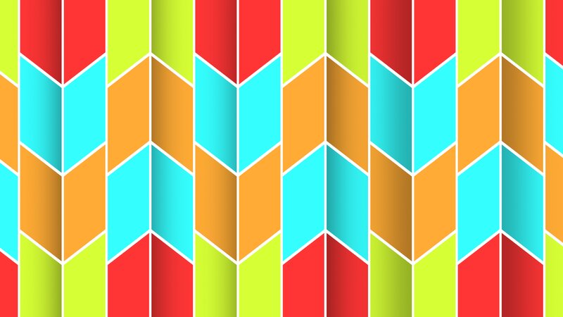 Geometric Pattern — Red, Vibrant, Vector Art