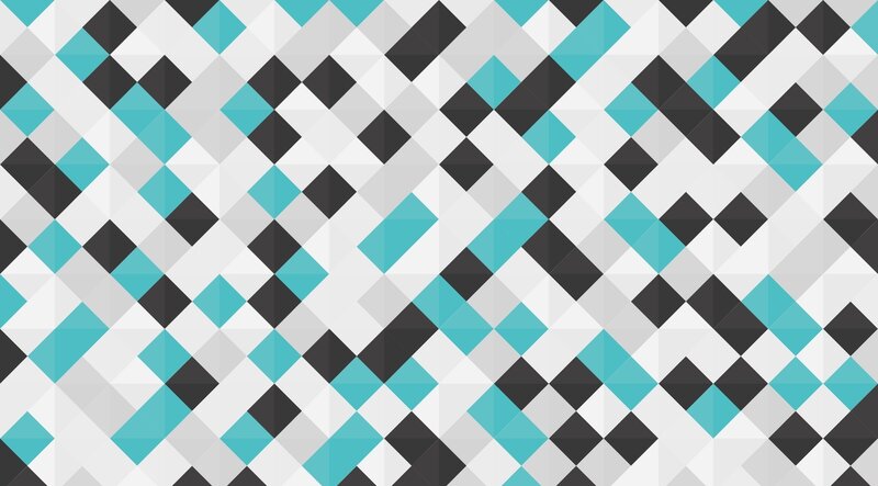 Geometric Pattern — Teal, Calm, Abstract, Diamonds