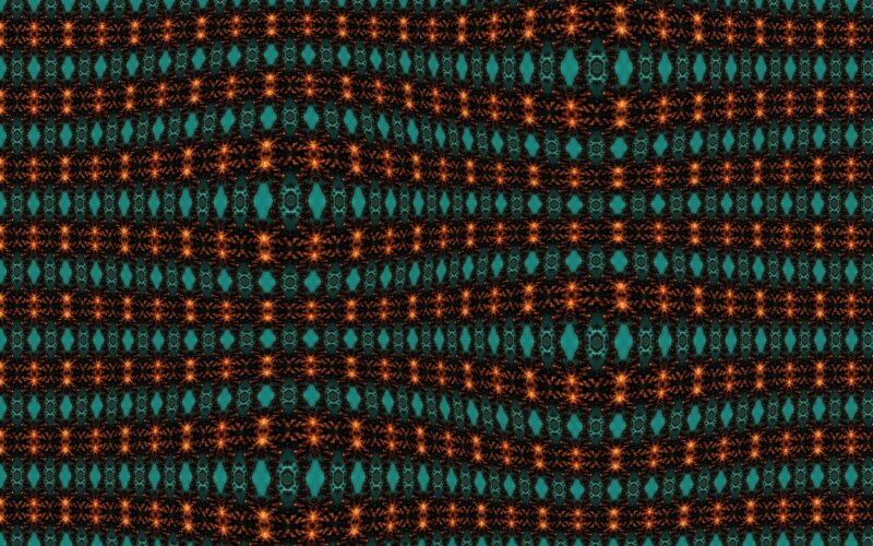 Geometric Pattern — Teal, Hypnotic