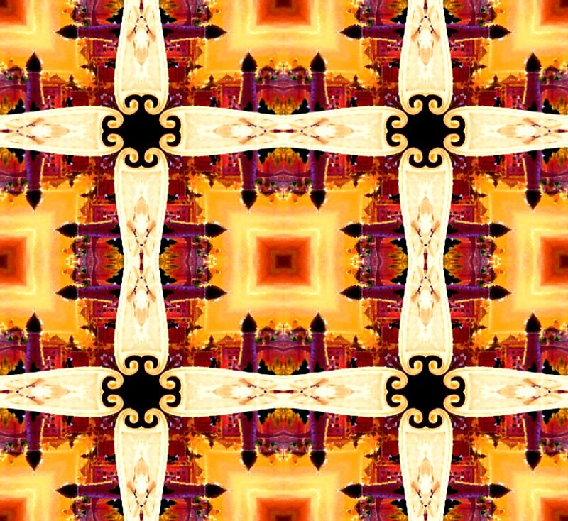 Geometric Pattern with Buildings