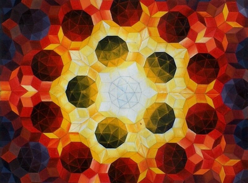 Geometric pattern with central star