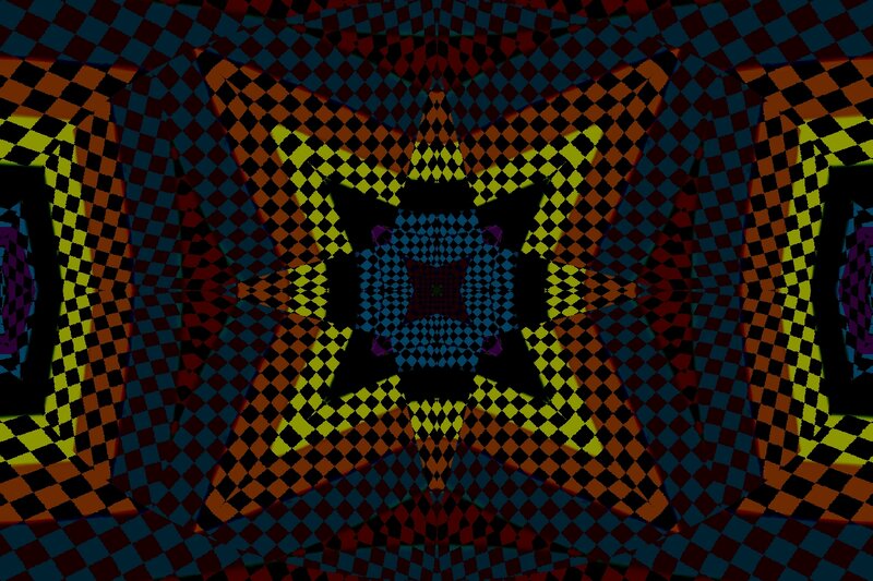 Geometric Pattern with Checkered Design