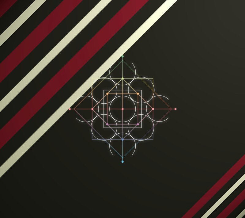 Geometric Pattern with Circles — Black