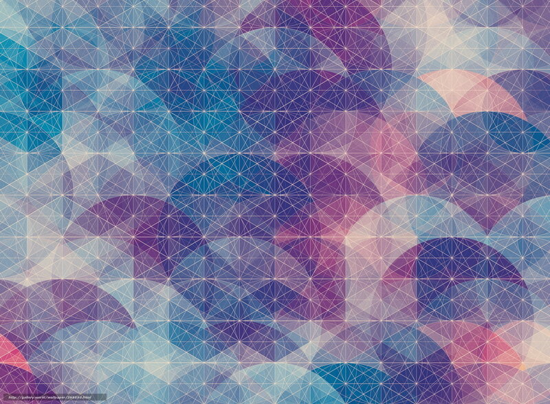 Geometric Pattern with Circles — Blue, Calm
