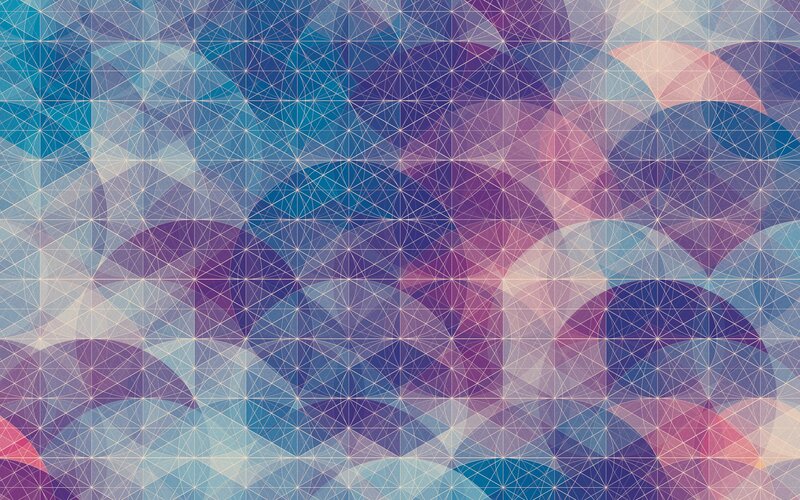 Geometric Pattern with Circles — Blue