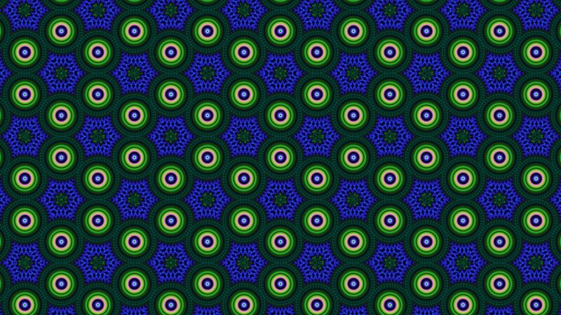 Geometric Pattern with Circles — Green