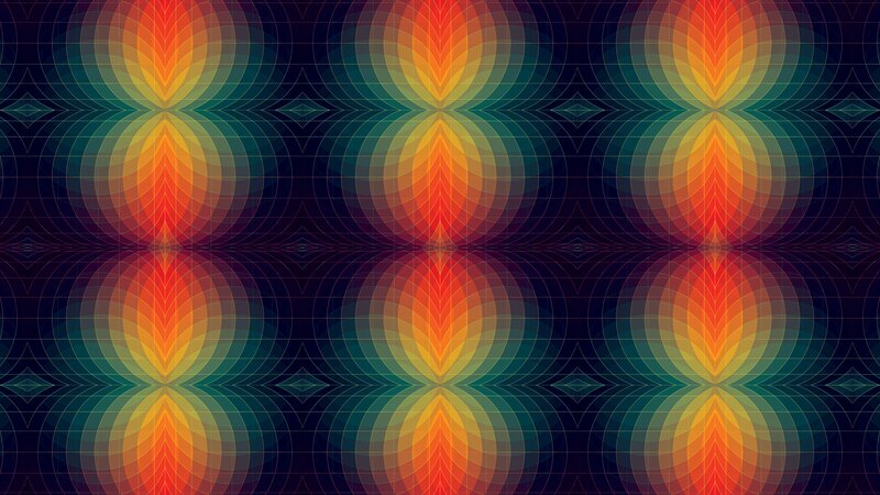 Geometric Pattern with Circles — Orange