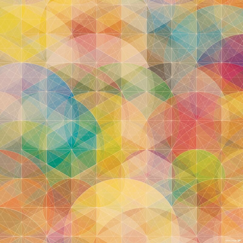 Geometric Pattern with Circles — Yellow, Calm