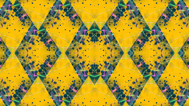 Geometric Pattern with Circles — Yellow, Hypnotic