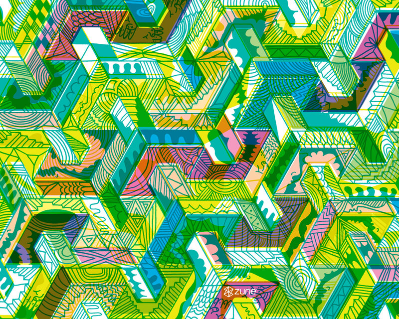 Geometric Pattern with Cubes