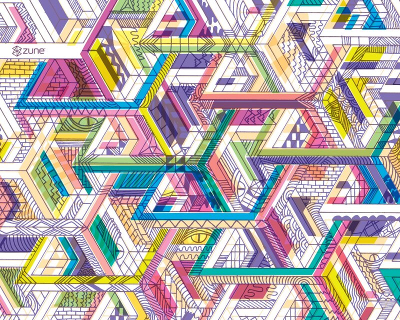 Geometric Pattern with Eyes