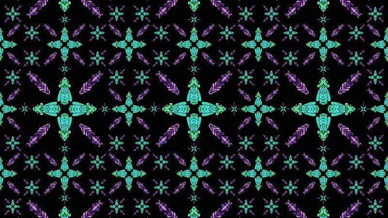 Geometric Pattern with Feathers