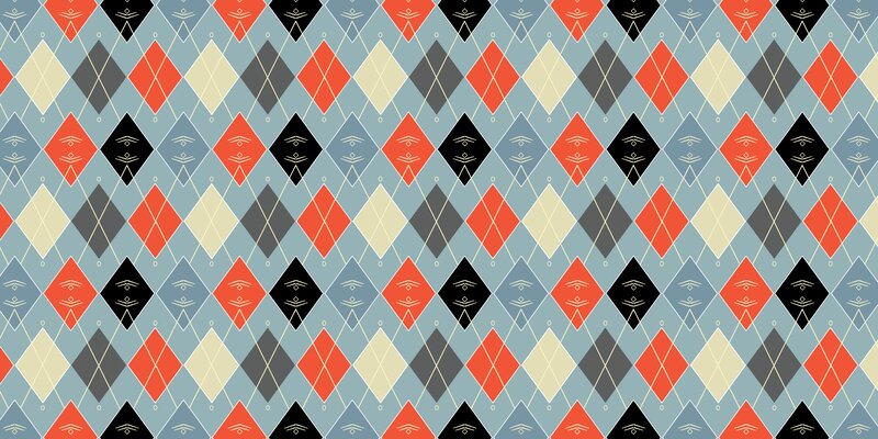 Geometric Pattern with Figures