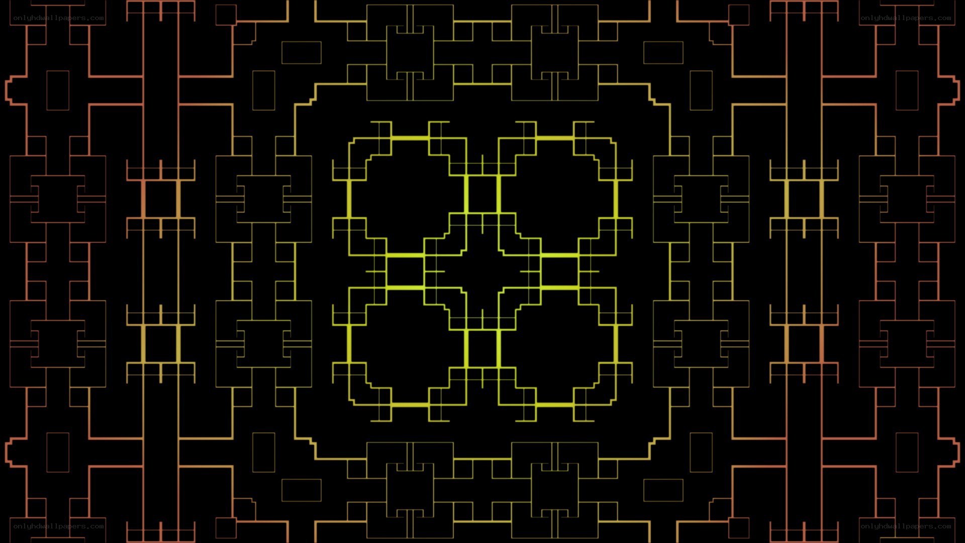 geometric pattern with glowing lines