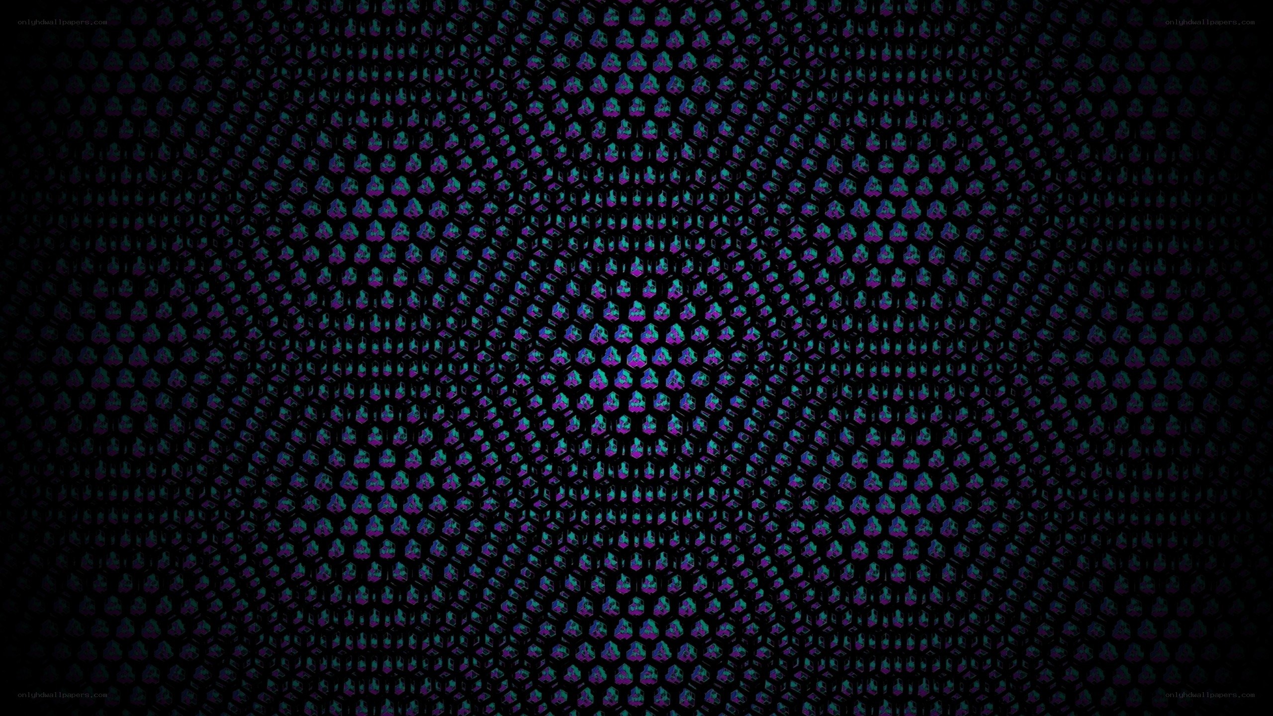 geometric pattern with glowing shapes