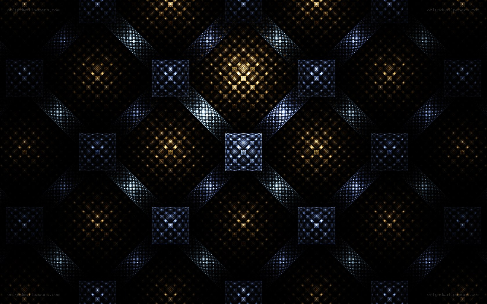 geometric pattern with glowing squares