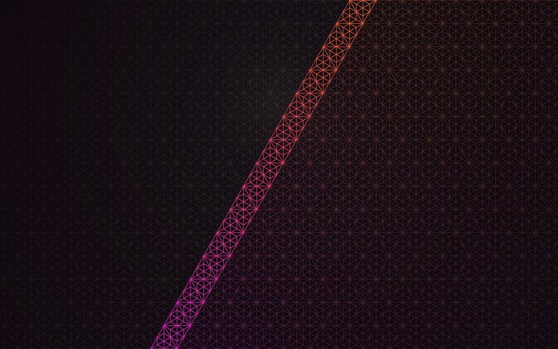Geometric Pattern with Gradient Line — Black