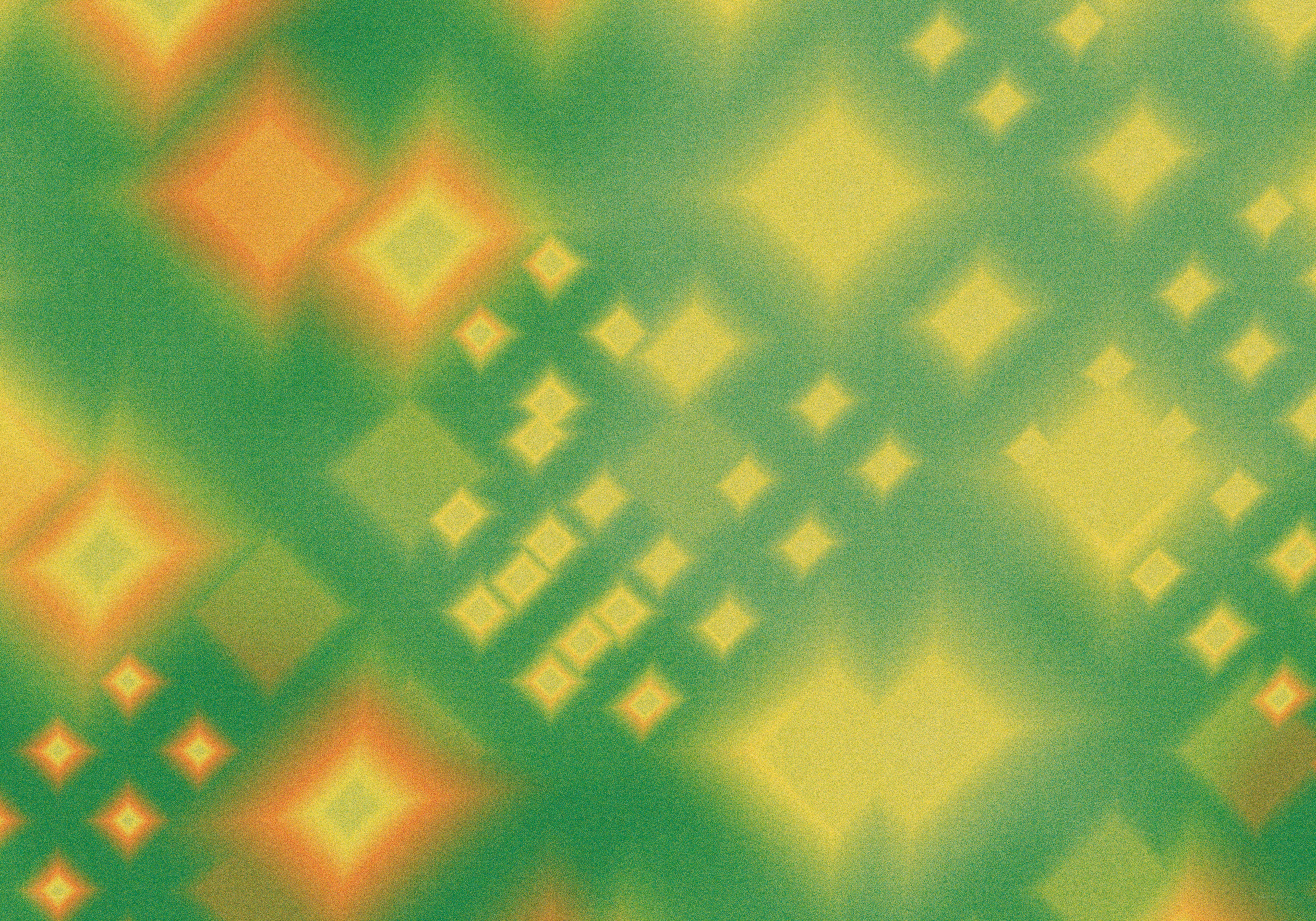 Geometric pattern with green and yellow tones