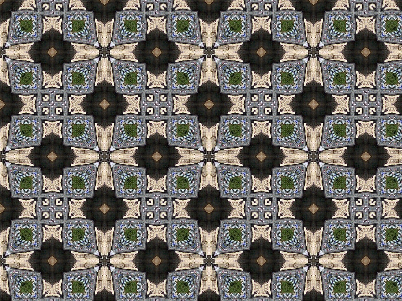 geometric pattern with green squares