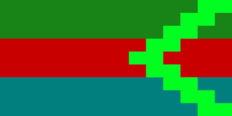 Geometric Pattern with Green