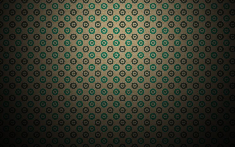 Geometric Pattern with Hearts — Green, Calm