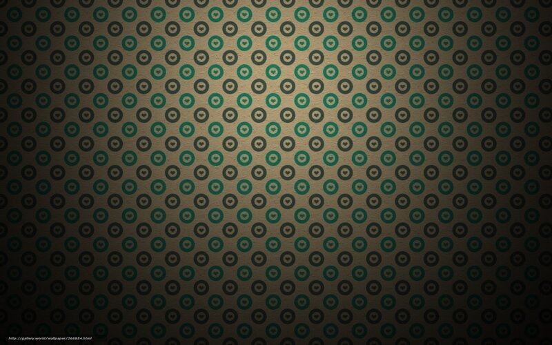 Geometric Pattern with Hearts — Green