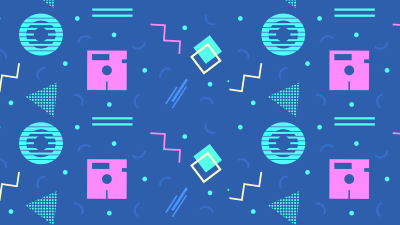 Geometric Pattern with Icons