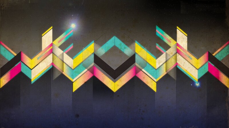 Geometric Pattern with Lights — Yellow
