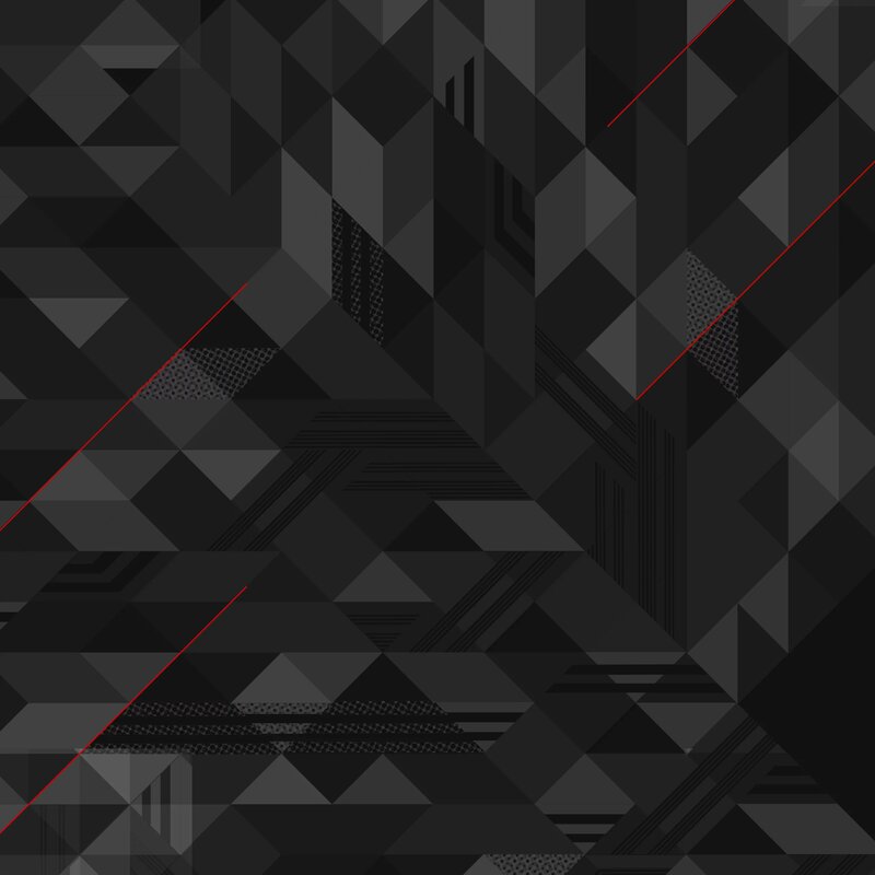 Geometric Pattern with Lines — Black